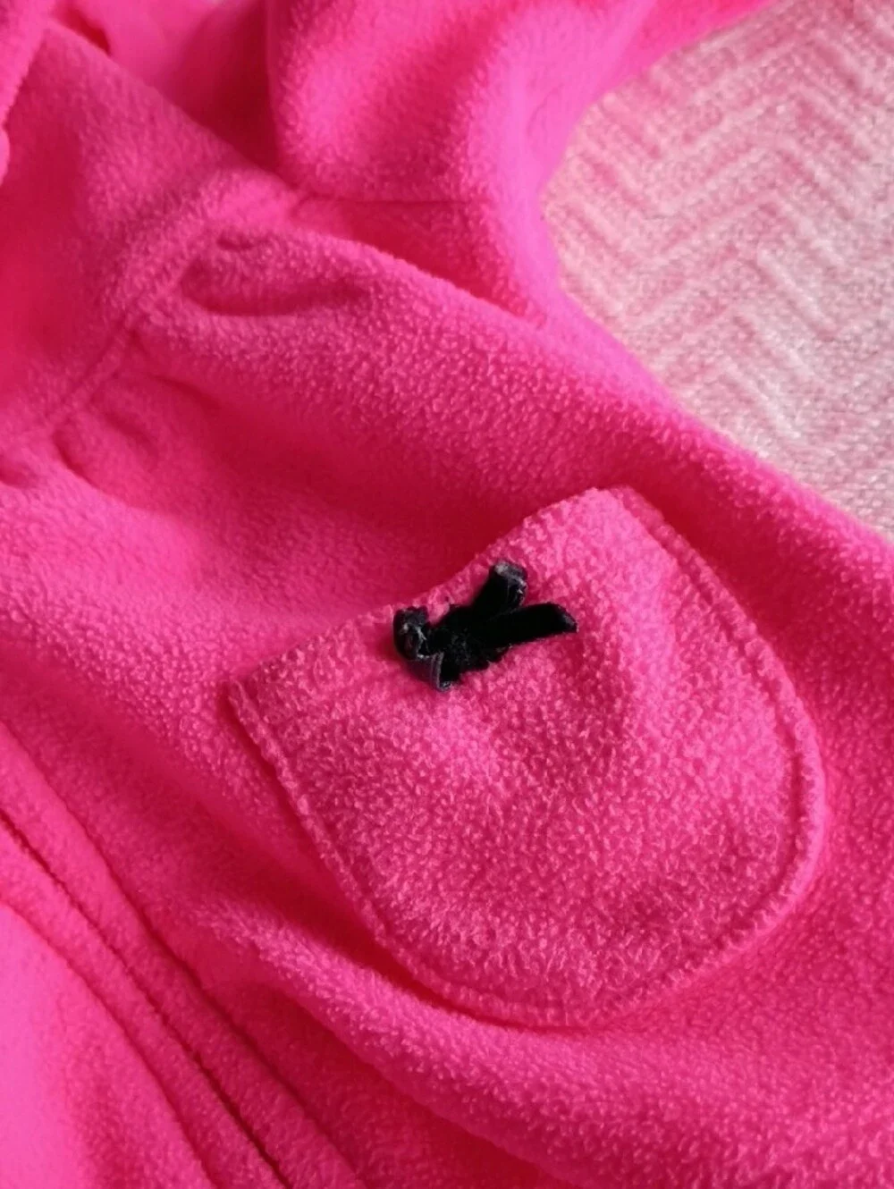Carter's Bright Pink Fleece Hooded Baby Jacket with Star-Lined Hood
